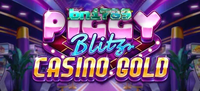 Tampilan visual slot Piggy Blitz Casino Gold dengan tema kasino mewah