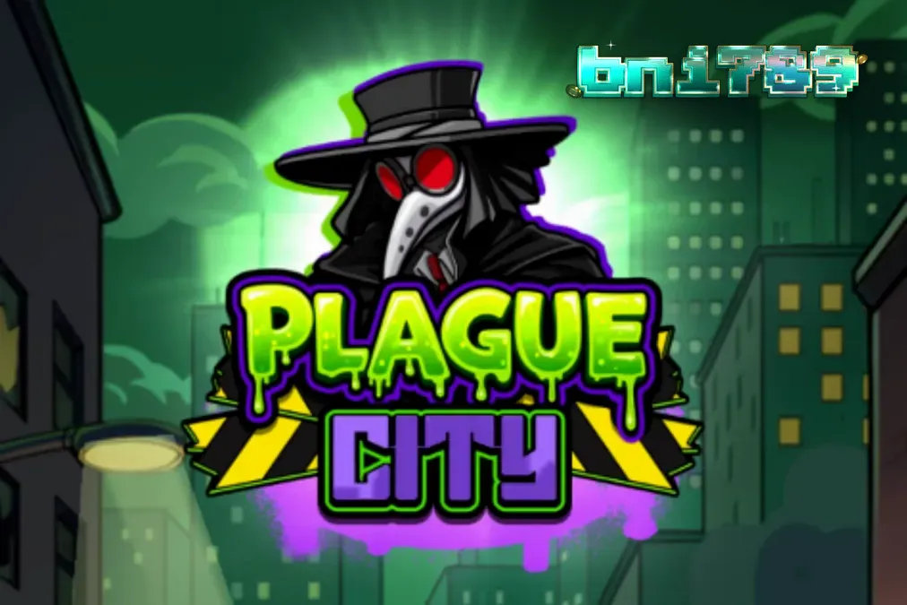 Tampilan antarmuka seluler slot Plague City dengan tema apokaliptik